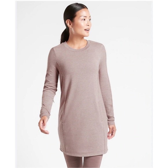 Athleta Balance Casual Dress With Pockets Tunic/Dress. Flora Mauve Heather XS - Picture 14 of 16